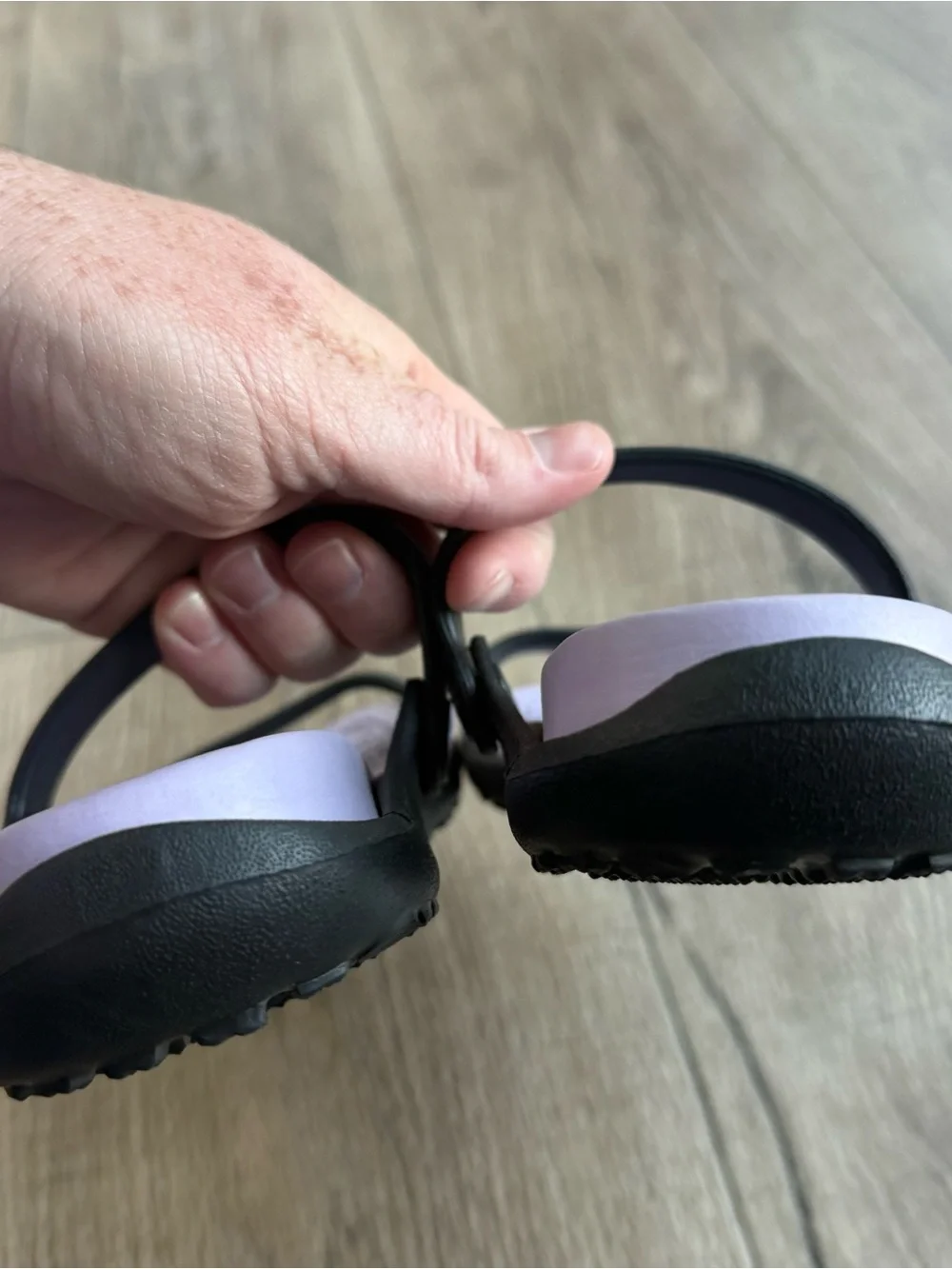 Crocs Cleo strappy sandals girls kids junior size 4 black
